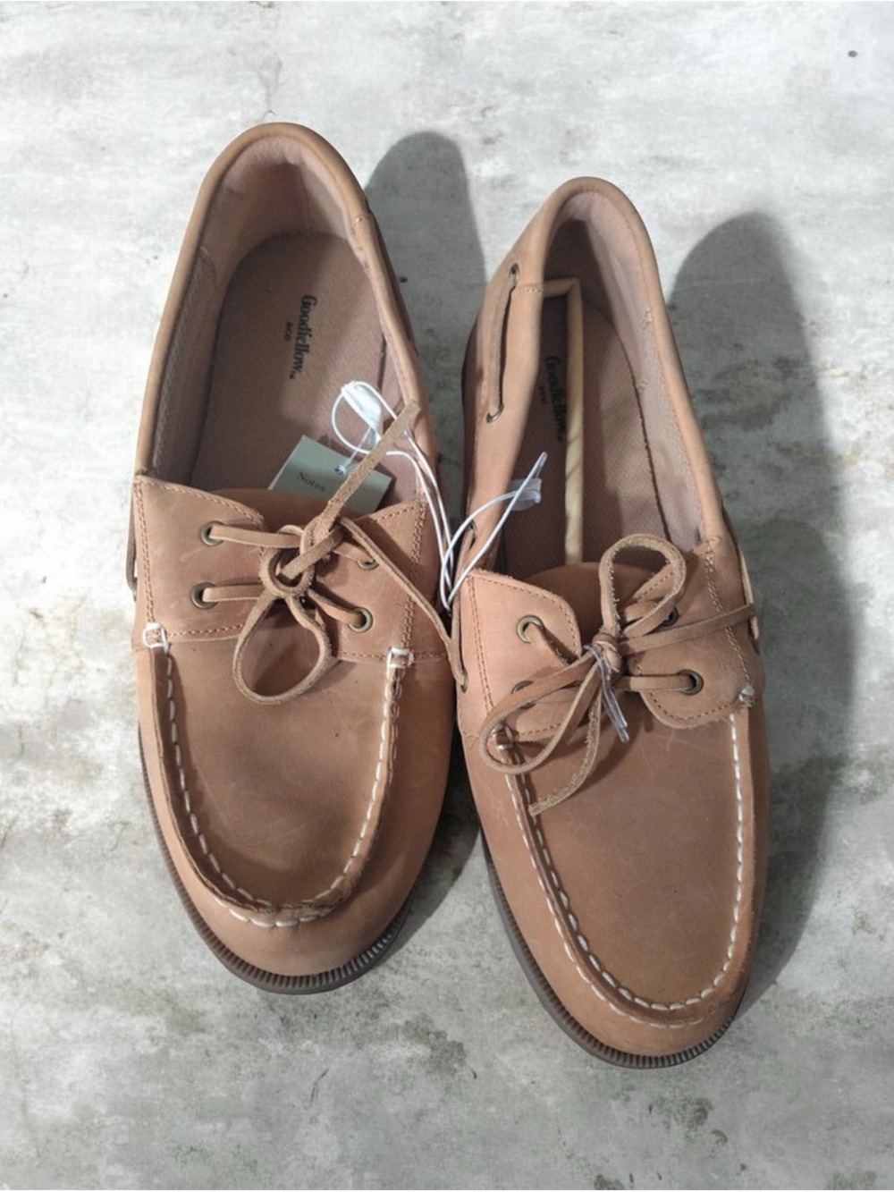 Goodfellow & Co Men's Tan Leather Boat Shoes